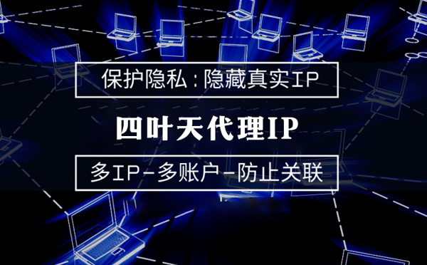 【黔东南代理IP】代理服务器的类型有哪些？四叶天代理IP怎么样